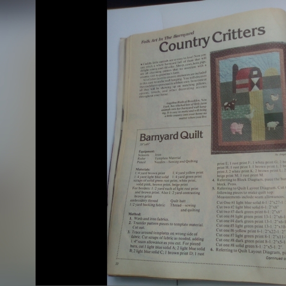 Old Fashioned Patchwork Vintage Magazine Quilting Quilt Patterns - Picture 6 of 13